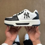 MLB Black White Print Sneakers Item: 3ASXM075N (GP002)