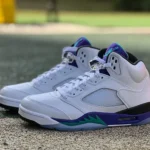 LJR Version AJ5 White Purple Grape Sneakers Air Jordan 5 OG HQ7978-100