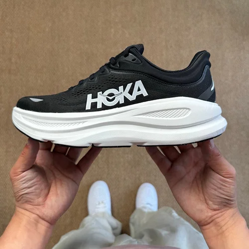 HOKA ONE ONE Bondi 9 Black White Running Shoes 1162014/BBLC