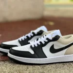AJ1 Low White Brown Black Sneakers 553558-153