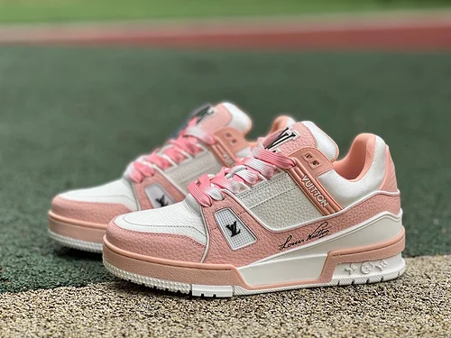 LOUIS VUITTON Trainer Lv White Pink Sneakers