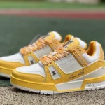 LOUIS VUITTON Trainer Lv White Yellow Sneakers