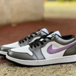 AJ1 Low White Silver Purple Sneakers HJ5910-105
