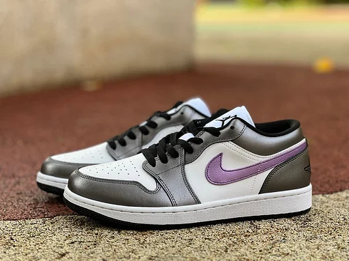 AJ1 Low White Silver Purple Sneakers HJ5910-105