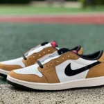 LJR Version AJ1 Rookie Low White Brown Low Top Retro Basketball Shoes CZ0790-107