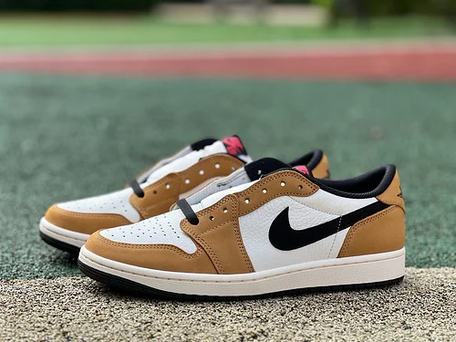 LJR Version AJ1 Rookie Low White Brown Low Top Retro Basketball Shoes CZ0790-107