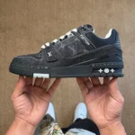 LV Trainer Washed Denim Black New Packaging Original Last Foshan Factory