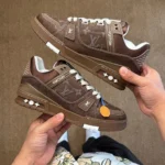 LV Trainer Washed Denim Brown New Packaging Original Last Foshan Factory
