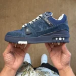 LV Trainer Washed Denim Blue New Packaging Original Last Foshan Factory