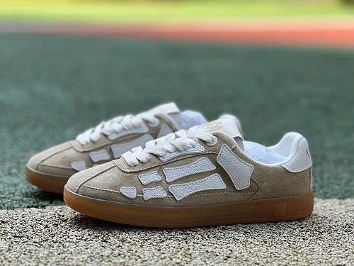 AMIRI Pacific Bones Beige Brown White Sneakers