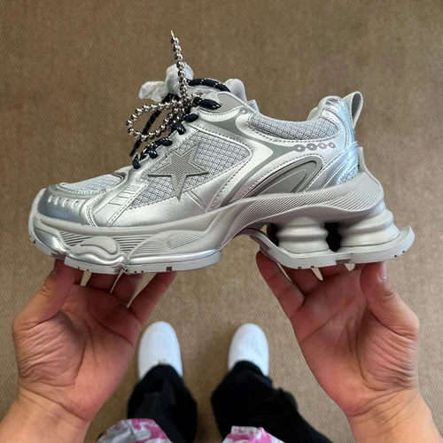 GG-CC Chunky Platform Casual Shoes Distressed Dad Shoes Air Column