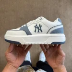 MLB Chunky Liner College Style Platform Sneakers White Cyan 3ASXD015N (GP002)