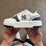 MLB Chunky Liner College Style Platform Sneakers Denim Black White 3ASXD015N (GP002)