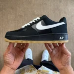 3A Pure Original Air Force 1 AF1 Black White Gum Sole Sneakers IB6388-001