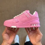 LV Trainer Washed Denim Pink Official Latest Colorway Original Last