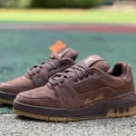 LOUIS VUITTON Trainer Denim Brown Sneakers