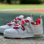 LOUIS VUITTON Skate LV White Red Lace-up Sneakers