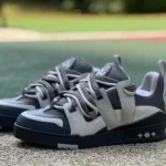 LOUIS VUITTON Skate LV Black Grey Lace-up Sneakers