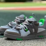 LOUIS VUITTON Skate LV Grey Green Lace-up Sneakers
