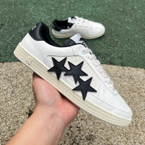 AMIRI Pacific Leather White Black Sneakers