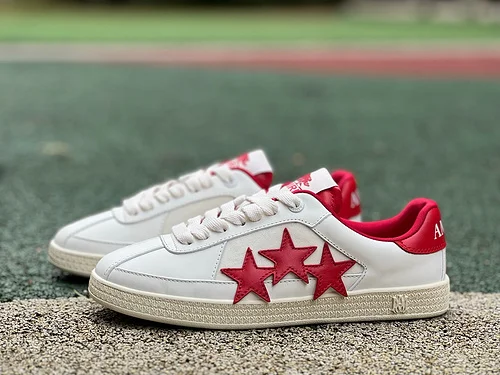 AMIRI Pacific Leather White Red Sneakers