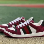 Gucci Screener Dirty Look White Red Sneakers