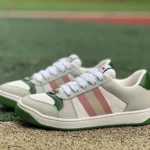 Gucci Screener Dirty Look White Grey Green Sneakers