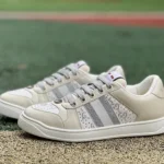 Gucci Screener Dirty Look White Diamond White Grey Sneakers
