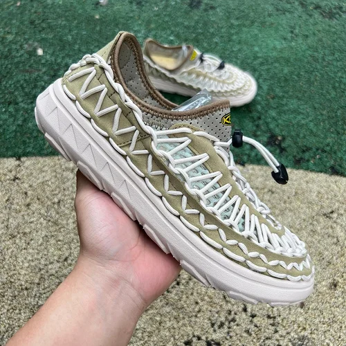 KEEN Woven White Green Shoes