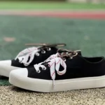 Miu Miu Washed Denim Canvas Shoes Black White