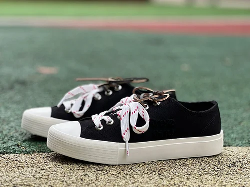 Miu Miu Washed Denim Canvas Shoes Black White