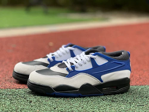 AJ4 Low White Blue Black Sneakers FQ7939-140