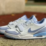 AJ312 White Blue Low Top Sneakers Fq7827-104