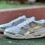 AJ4 Low White Silver Liquid Silver Sneakers HV5972-101