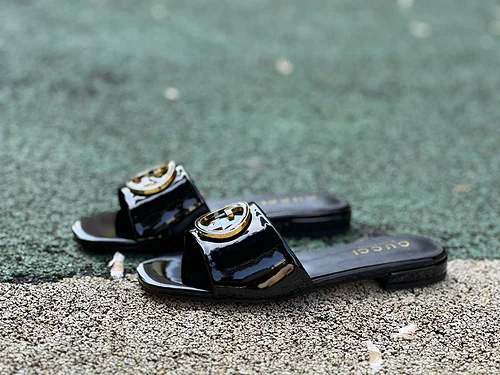 GUCCI Nojum One-Strap Slides Women's Black