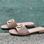 GUCCI Nojum One-Strap Slides Women's Beige