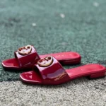 GUCCI Nojum One-Strap Slides Women's Red