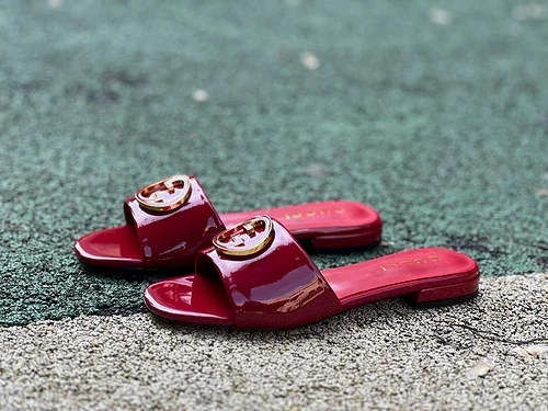 GUCCI Nojum One-Strap Slides Women's Red