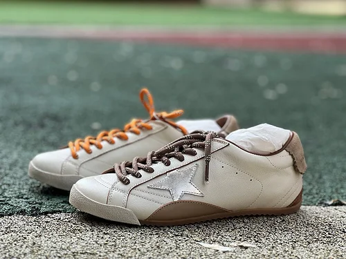 Golden Goose True-Star Star Patch Off-White Brown Sneakers