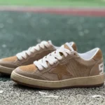 Golden Goose Ball Star Suede Off-White Brown Sneakers