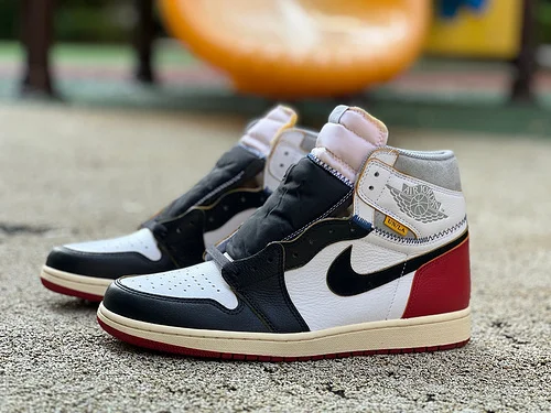 RN Pure Original AJ1 Union Patchwork Black Red BV1300-106