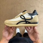 LOEWE Flow Runner High Top Training Shoes Black Brown