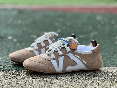 LV Sneakerina Trainer Ballet Shoes Beige Brown