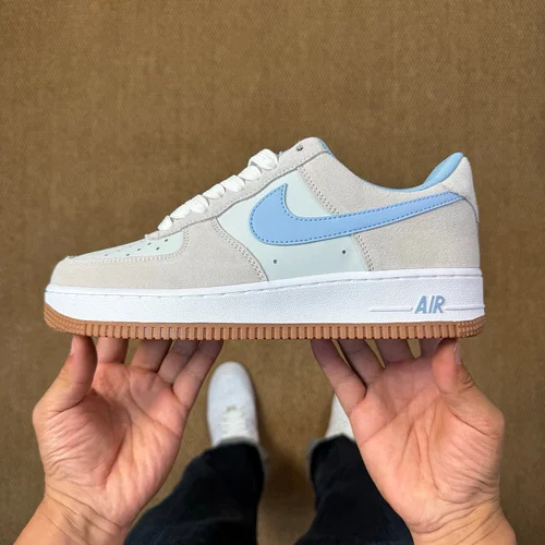 3A Pure Original Air Force 1 AF1 Grey Blue Gum Sole Sneakers IB6388-002