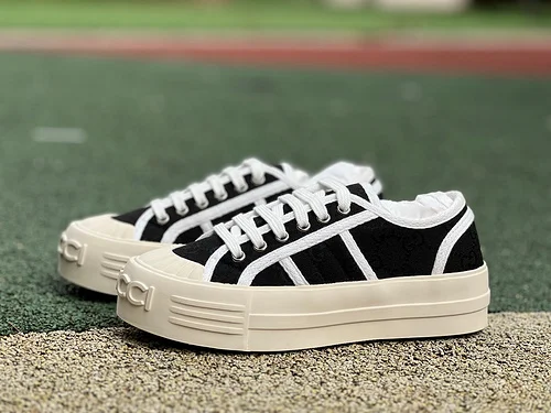 Gucci Platform Canvas Shoes 5cm Invisible Height Increase