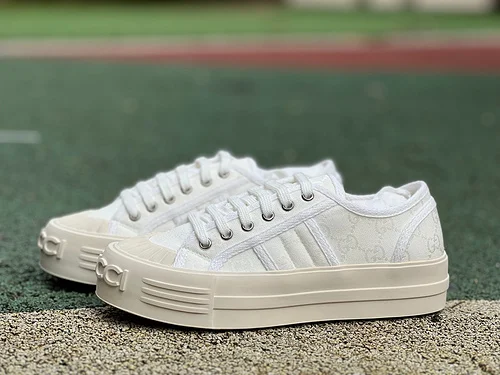 Gucci Platform Canvas Shoes 5cm Invisible Height Increase