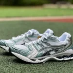 President Pure Original Asics Gel-Kayano 14 White Green Silver Running Shoes 1203A537-106