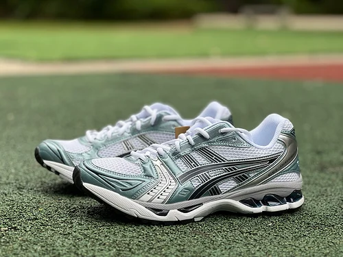 President Pure Original Asics Gel-Kayano 14 White Green Silver Running Shoes 1203A537-106