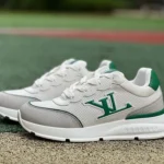 LOUIS VUITTON Classic LV White Grey Green Sneakers