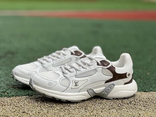 LOUIS VUITTON Olympia LV White Brown Sneakers